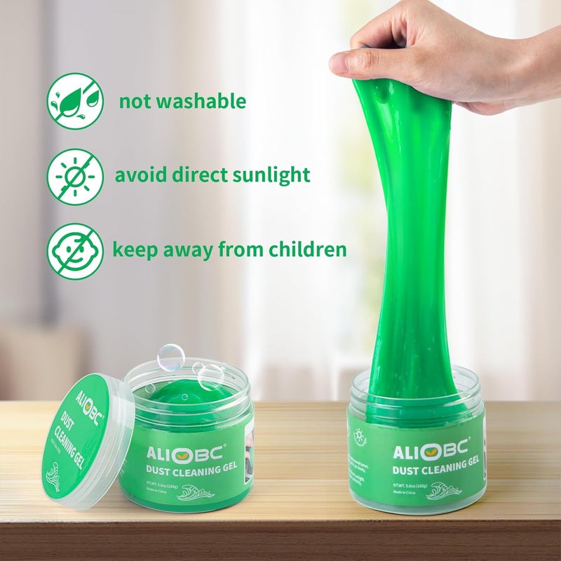 ALIOBC Car Cleaning Gel, Keyboard Cleaner Cleaning Putty for Car Interior Car Slime Cleaner Dust Cleaning Gel Car Putty for Cleaning Car Gel Cleaner Green NT.WT.: 5.6 oz (160 g) - Image 5